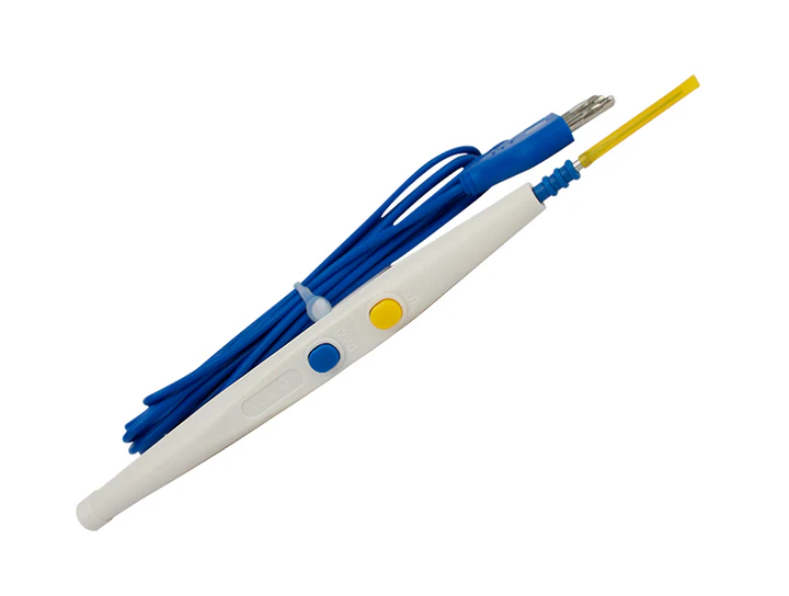 Lápiz para Electrocirugía con Punta de Acero Inoxidable y Control de Botón