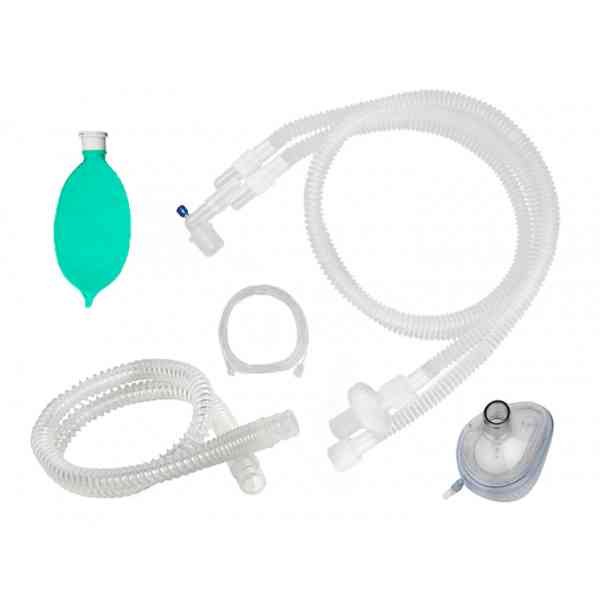Circuito de Anestesia Corrugado para Adulto 1.5 m con Filtro HMEF, Mascarilla #5