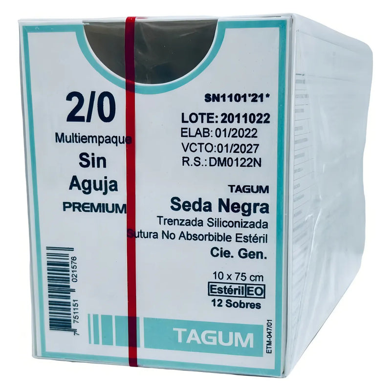 Sutura Seda Negra 2-0
